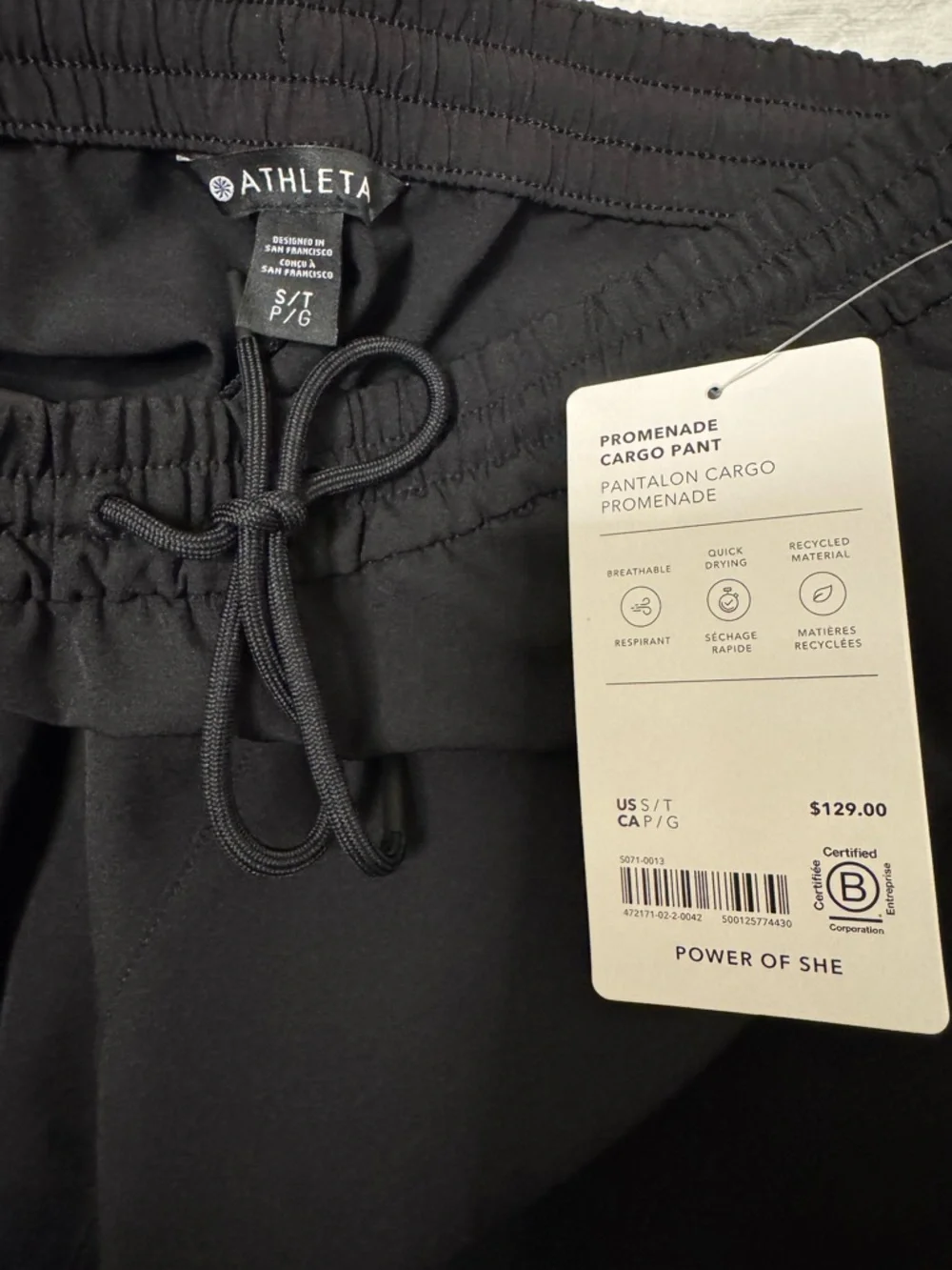 Athleta Promenade Cargo Pant in Black, size Small - Picture 5 of 6